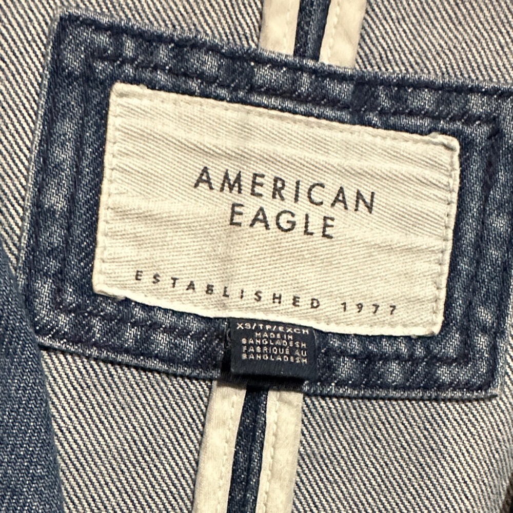 American Eagle Outfitters Blue Lightweight Denim Blazer XS - Picture 2 of 3